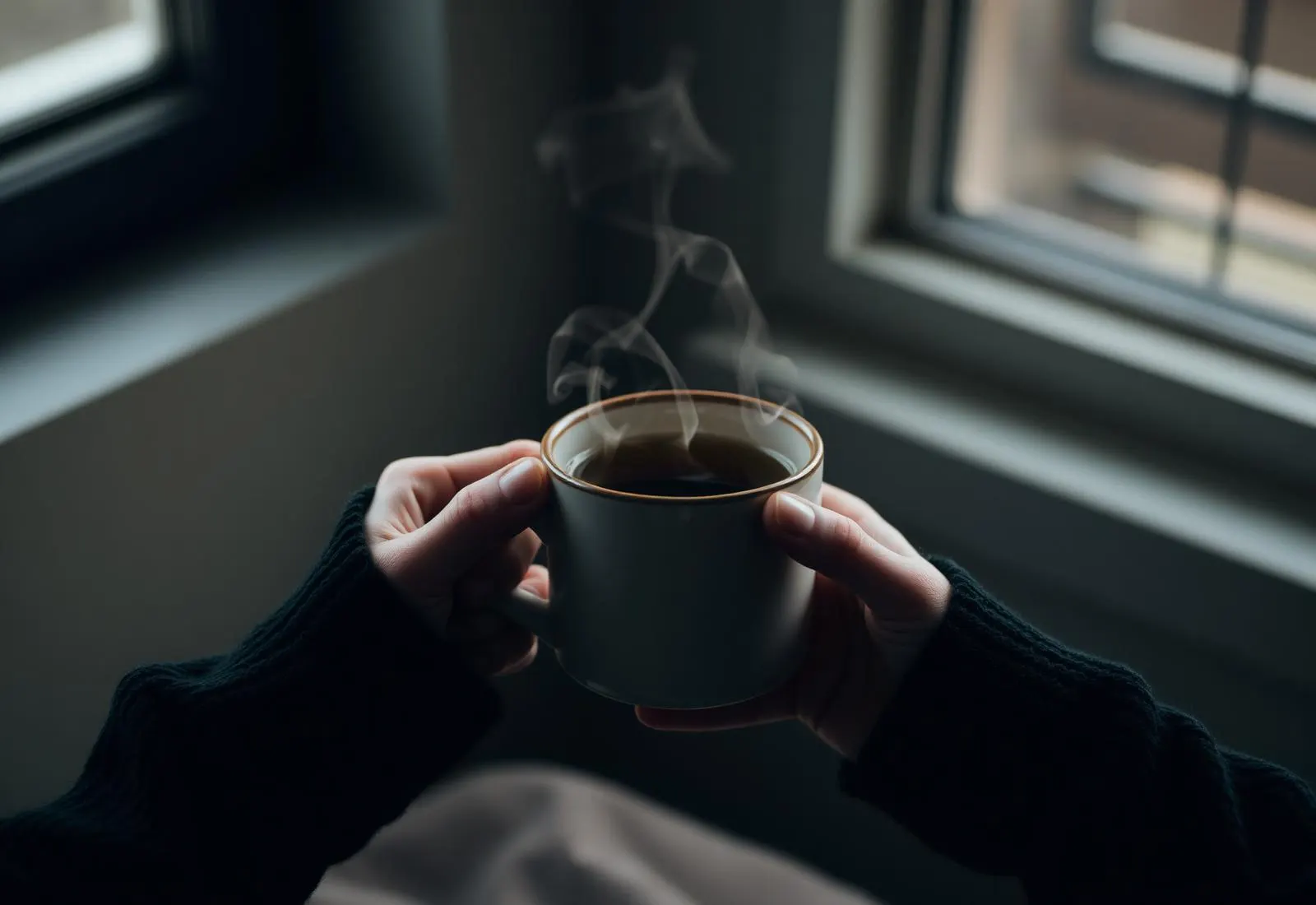 A warm cup held in two hands