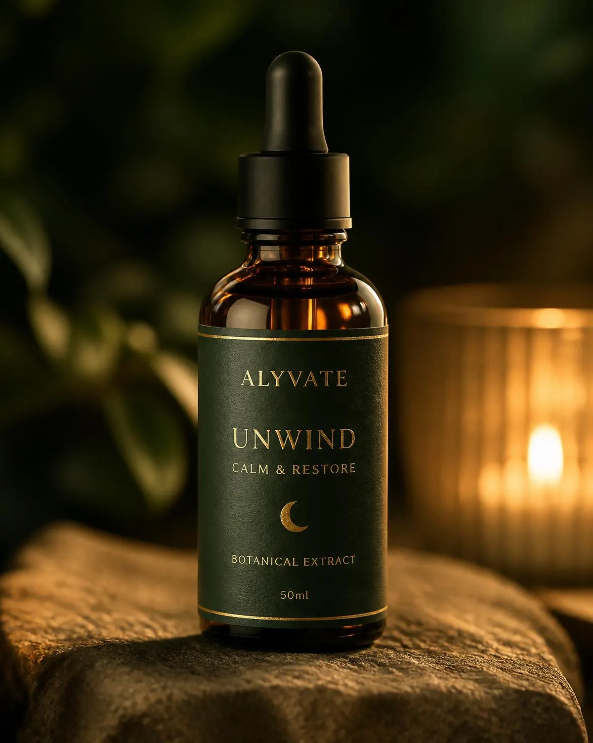 Concept image of the Unwind bottle